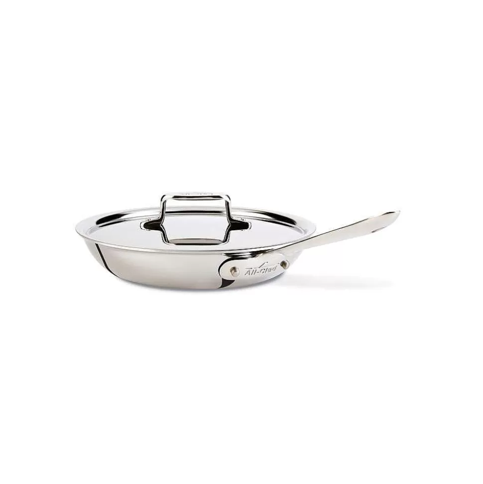 All-Clad Fry Pans & Skillets< D5 Stainless Polished 5-Ply Bonded Cookware, Nonstick Fry Pan With Lid, 10 Inch