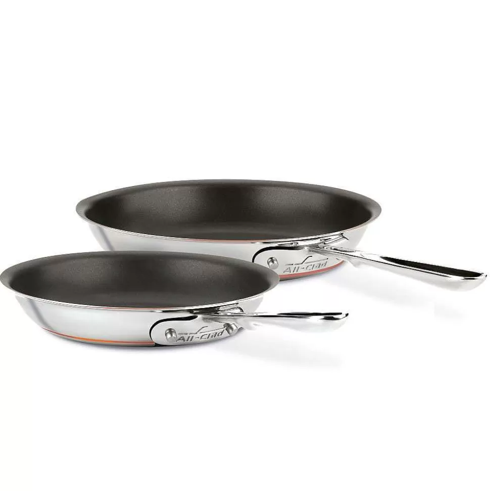 All-Clad Fry Pans & Skillets<Copper Core 5-Ply Bonded Cookware, 2 Piece Nonstick Fry Pan Set, 8 & 10 Inch