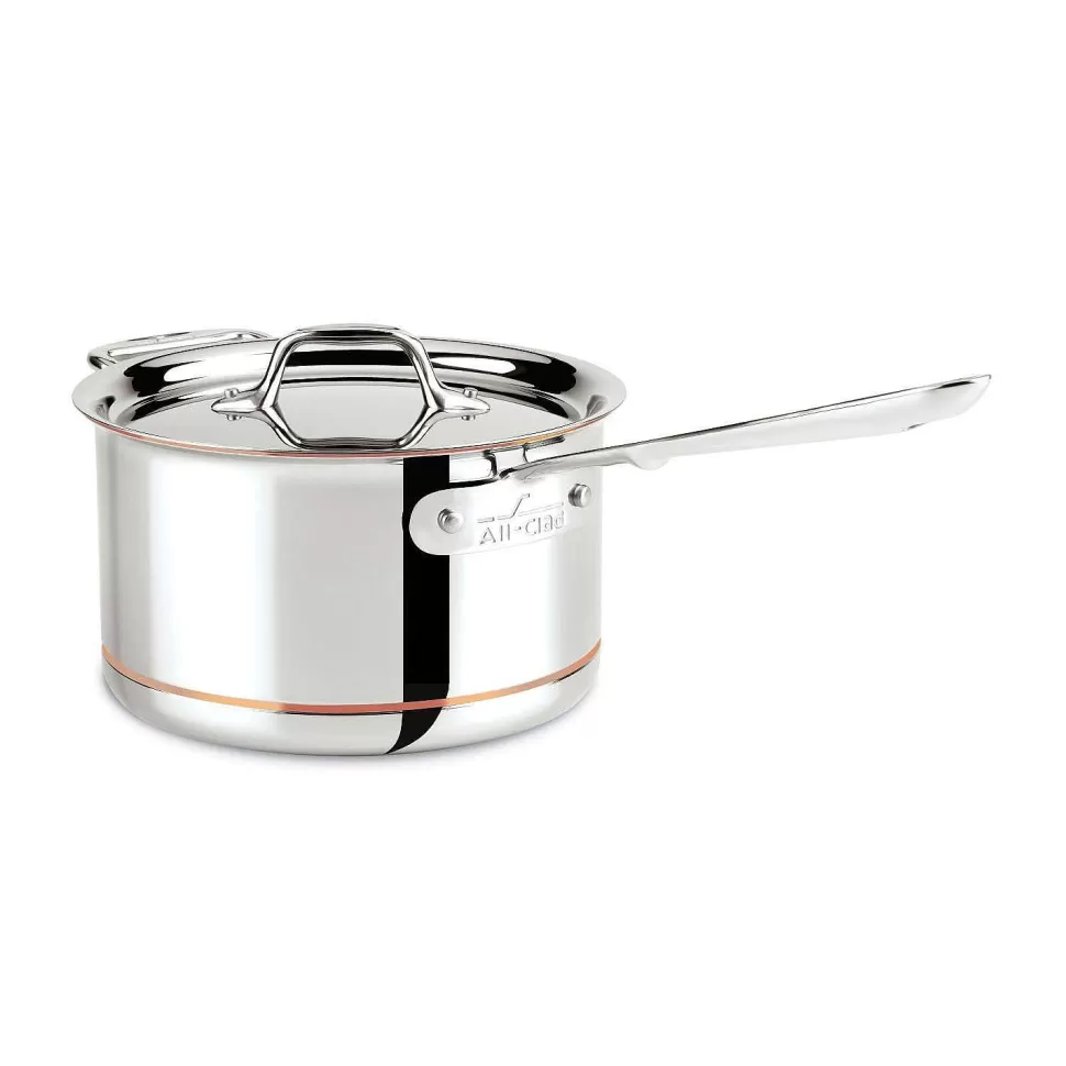 All-Clad Sauce Pans & Sauciers<Copper Core 5-Ply Bonded Cookware, 4 Quart Sauce Pan With Lid