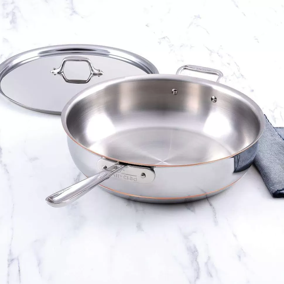 All-Clad Saute Pans<Copper Core 5-Ply Bonded Cookware, Essential Pan, 6 Quart