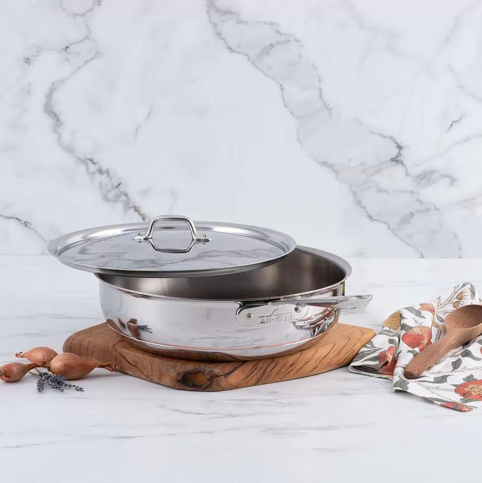 All-Clad Saute Pans<Copper Core 5-Ply Bonded Cookware, Essential Pan, 6 Quart