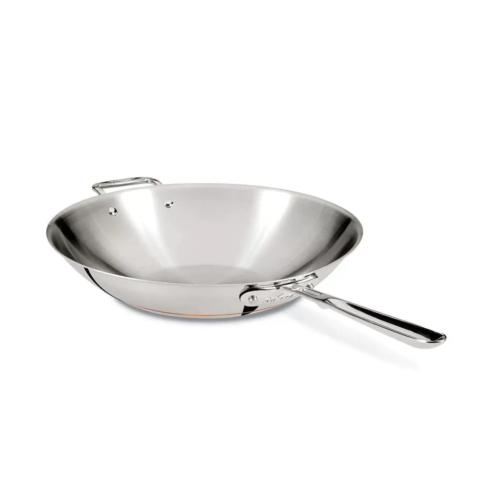 All-Clad Fry Pans & Skillets<Copper Core 5-Ply Bonded Cookware, Open Stir Fry Pan, 14 Inch