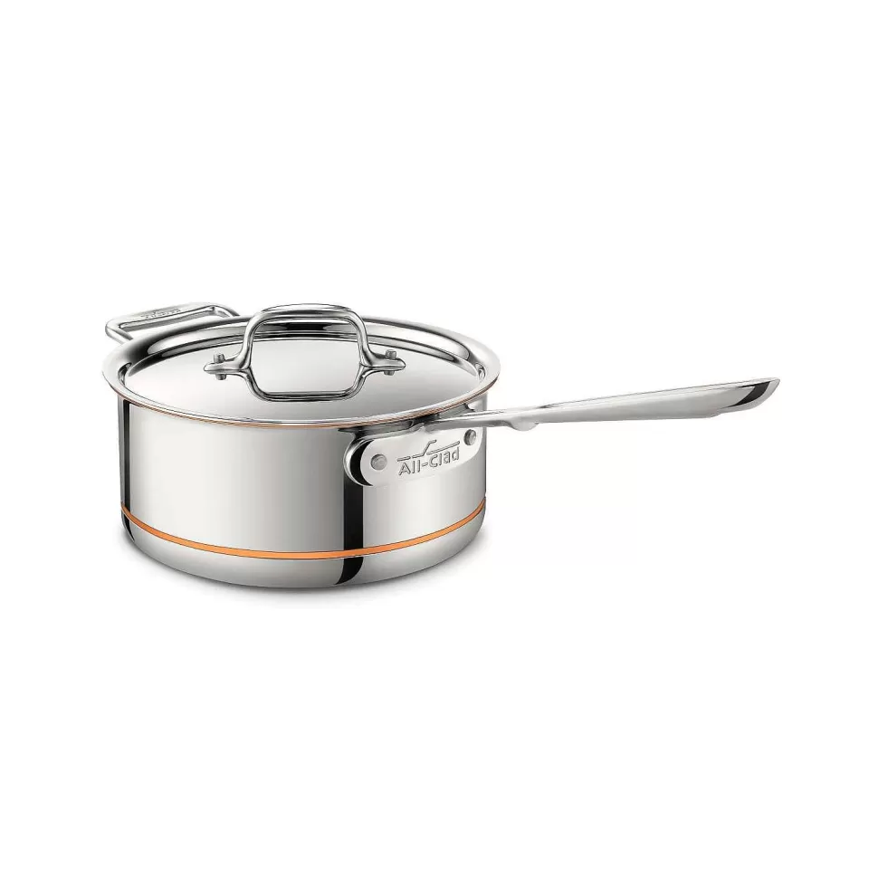 All-Clad Sauce Pans & Sauciers<Copper Core 5-Ply Bonded Cookware, Sauce Pan With Lid, 3 Quart