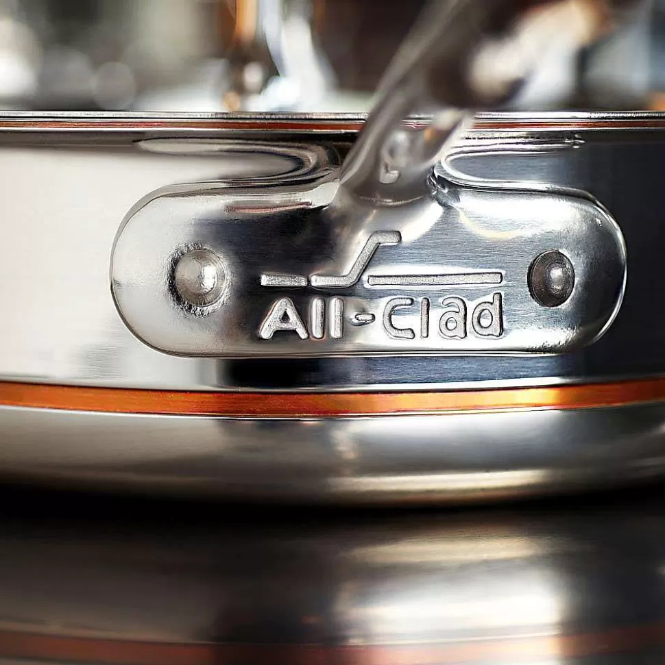 All-Clad Saute Pans<Copper Core 5-Ply Bonded Cookware, Saute Pan With Lid, 3 Quart