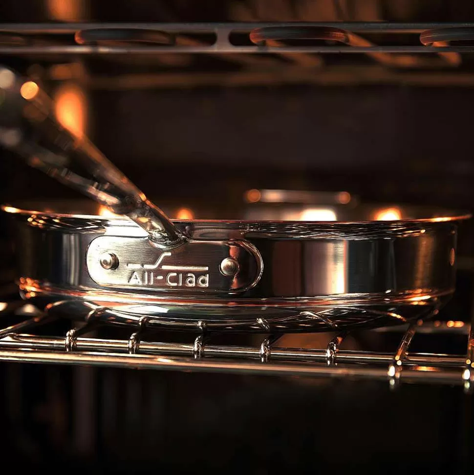 All-Clad Saute Pans<Copper Core 5-Ply Bonded Cookware, Saute Pan With Lid, 3 Quart