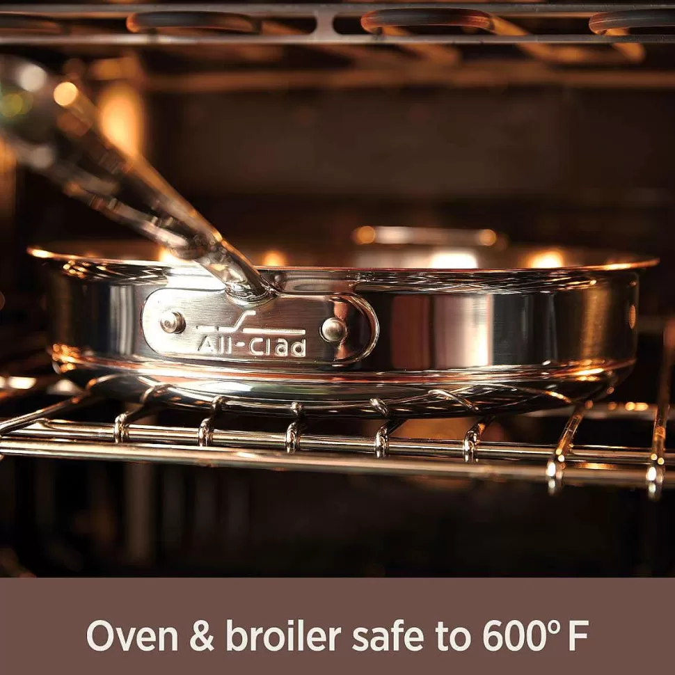 All-Clad Saute Pans<Copper Core 5-Ply Bonded Cookware, Saute Pan With Lid, 5 Quart