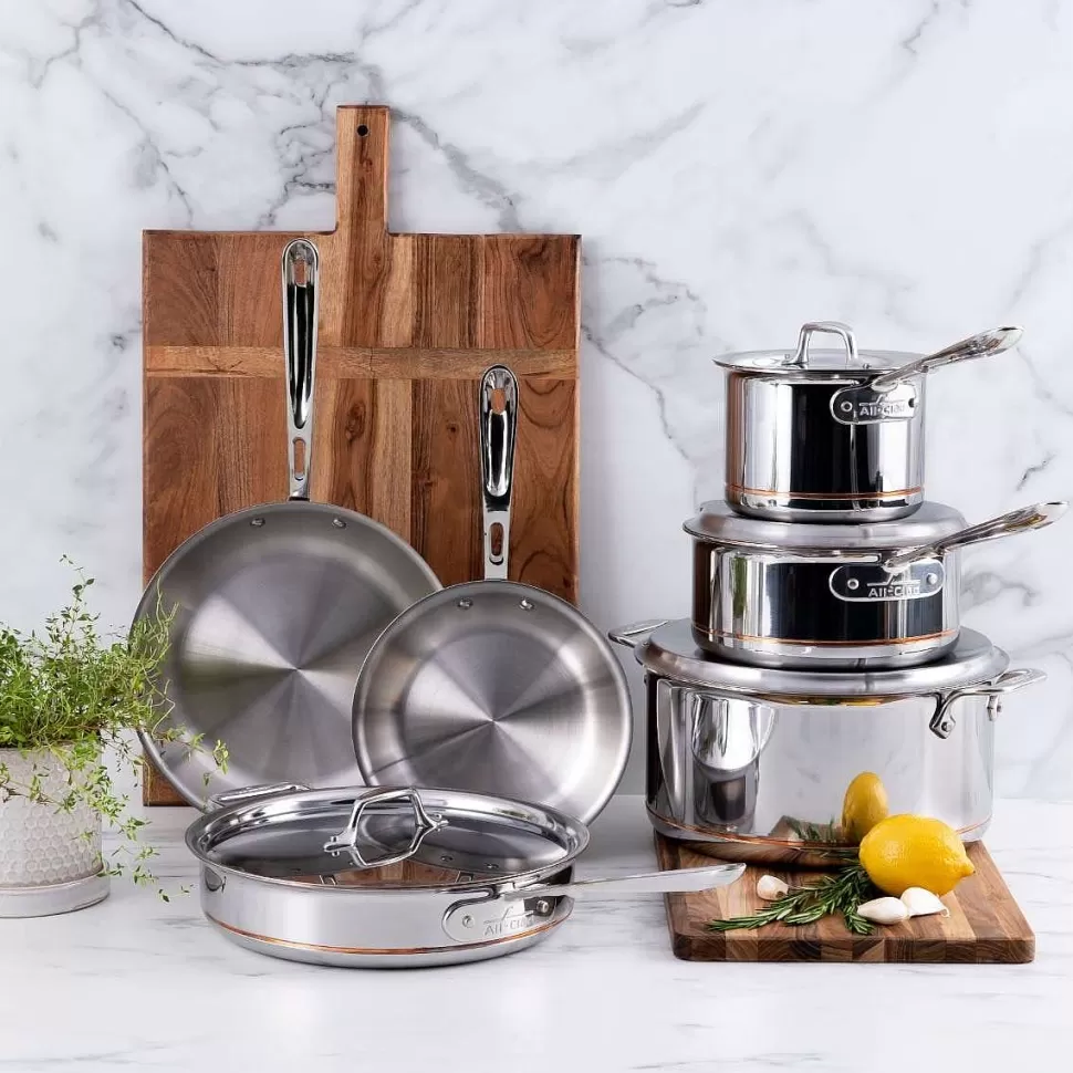 All-Clad Cookware Sets<Copper Core 5-Ply Bonded Cookware Set, 10 Piece Set