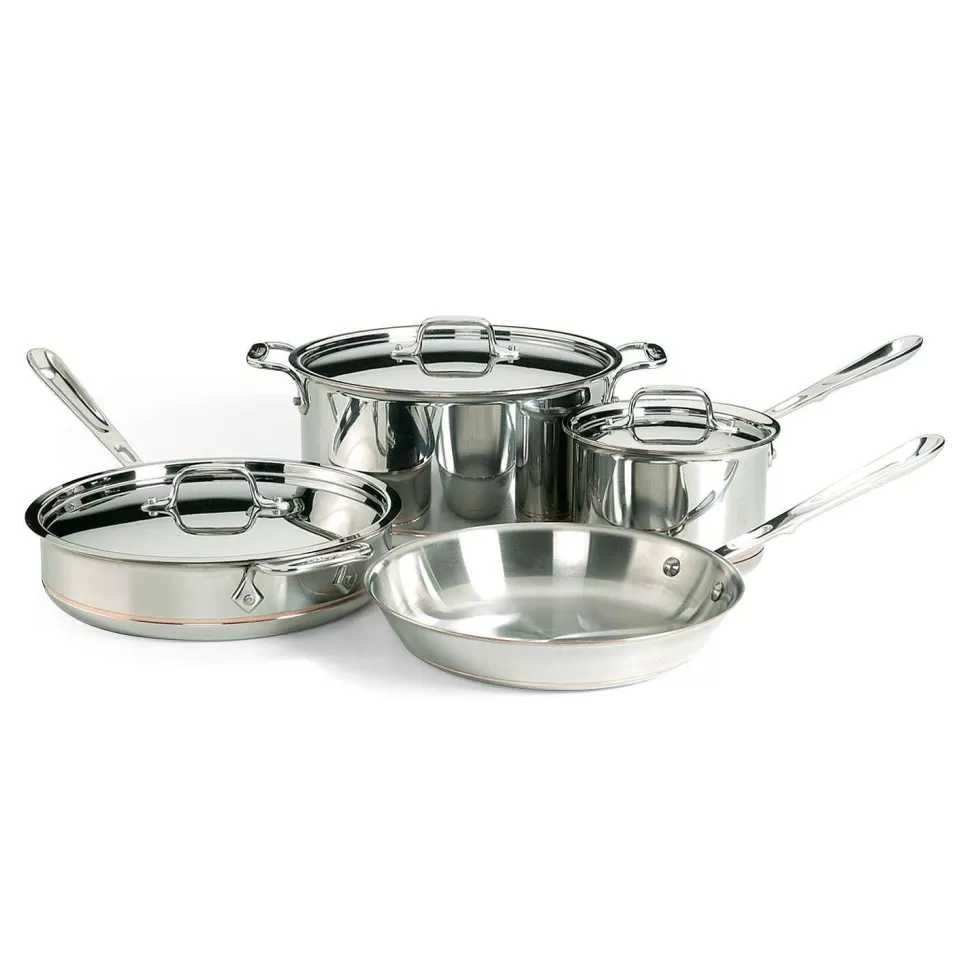 All-Clad Cookware Sets<Copper Core 5-Ply Bonded Cookware Set, 7 Piece Set