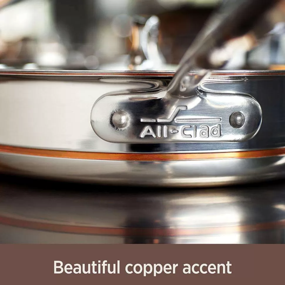 All-Clad Soups & Stockpots<Copper Core 5-Ply Bonded Cookware, Stockpot With Lid, 8 Quart