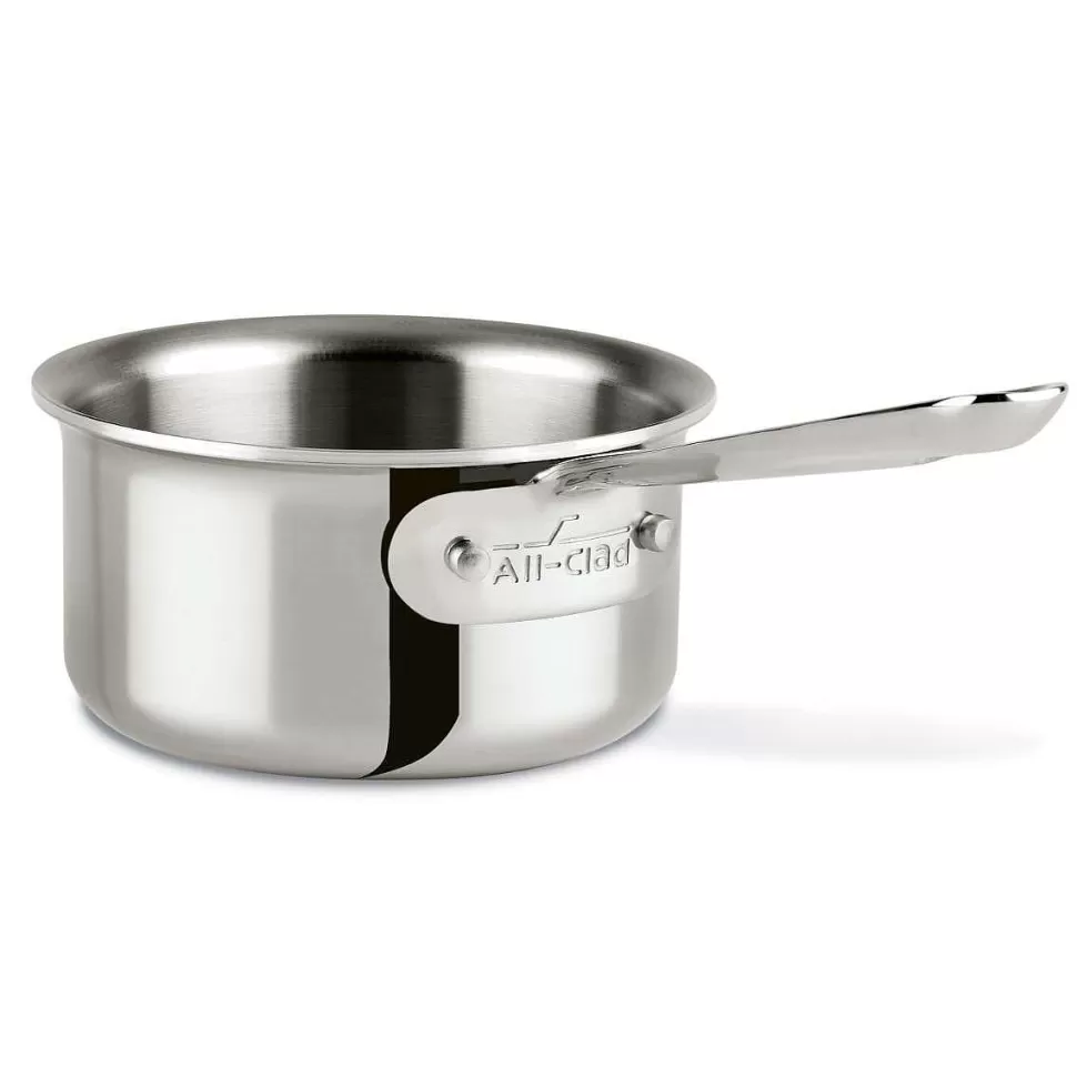 All-Clad Soups & Stockpots<D3 Stainless 3-Ply Bonded Cookware, Butter Warmer With Pour Lip, 0.5 Quart
