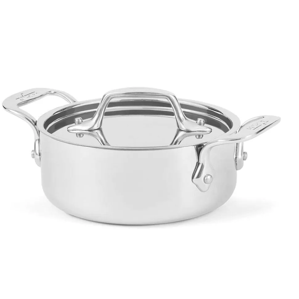 All-Clad Soups & Stockpots<D3 Stainless 3-Ply Bonded Cookware, Mini Casserole With Lid, 1 Quart