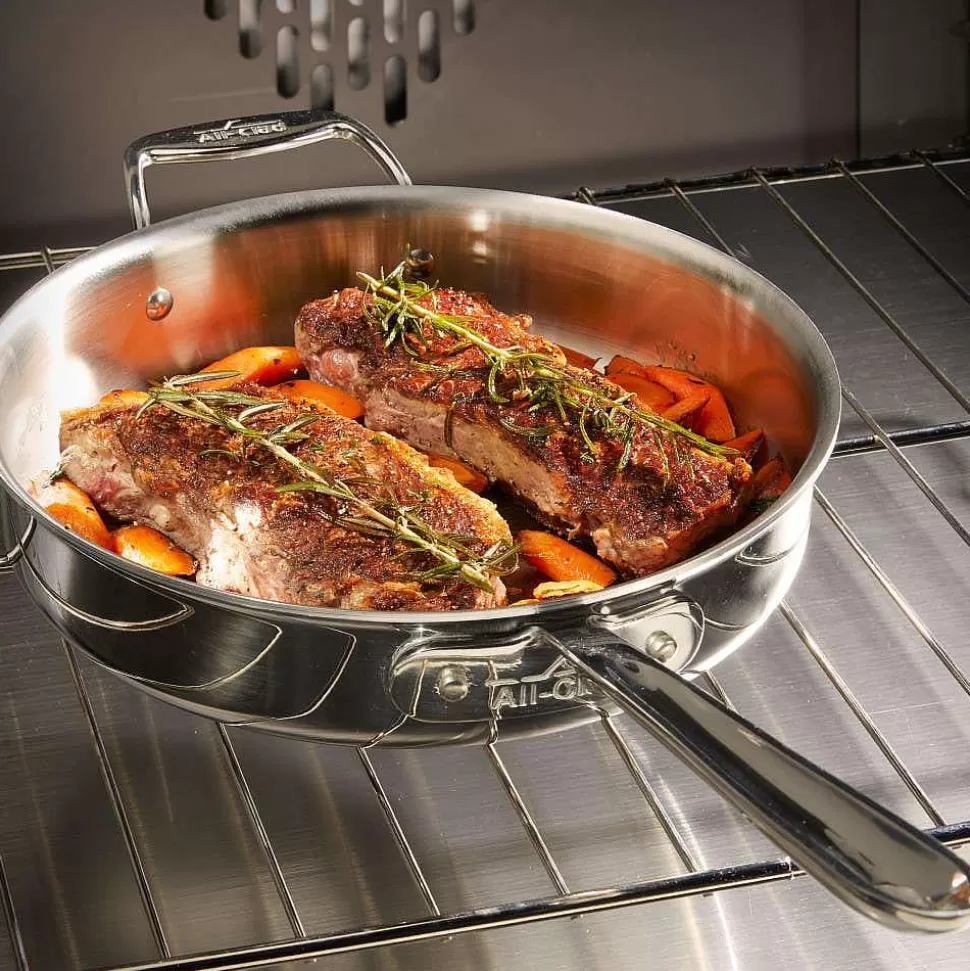 All-Clad Soups & Stockpots<D3 Stainless 3-Ply Bonded Cookware, Mini Casserole With Lid, 1 Quart