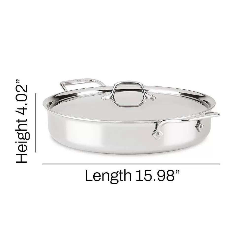 All-Clad Saute Pans<D3 Stainless 3-Ply Bonded Cookware, Mother Of All Pans With Lid, 6 Quart