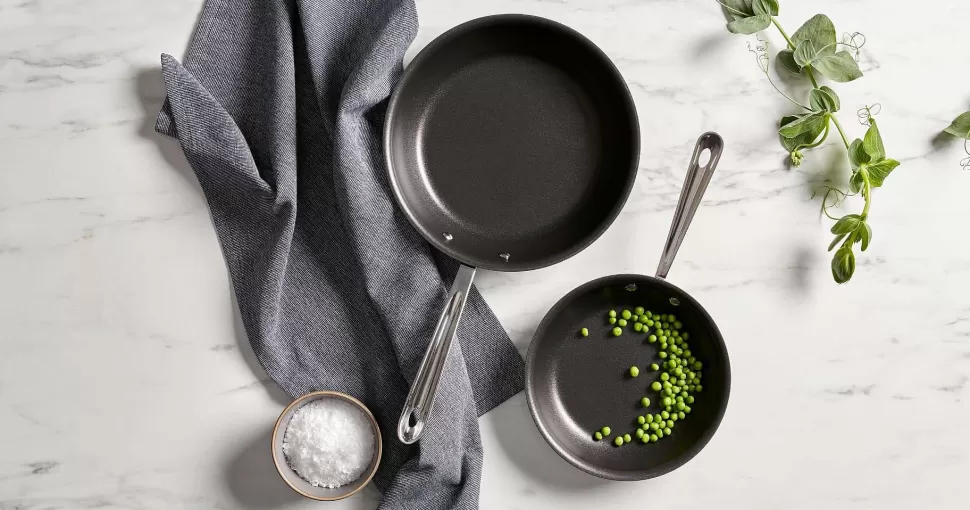 All-Clad Fry Pans & Skillets<D3 Stainless 3-Ply Bonded Cookware, Nonstick 2 Piece Fry Pan Set, 8 & 10 Inch