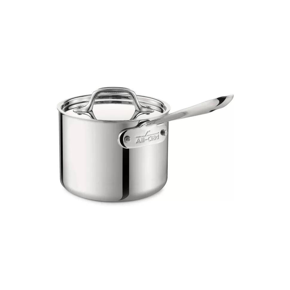 All-Clad Sauce Pans & Sauciers<D3 Stainless 3-Ply Bonded Cookware, Sauce Pan With Lid, 1.5 Quart
