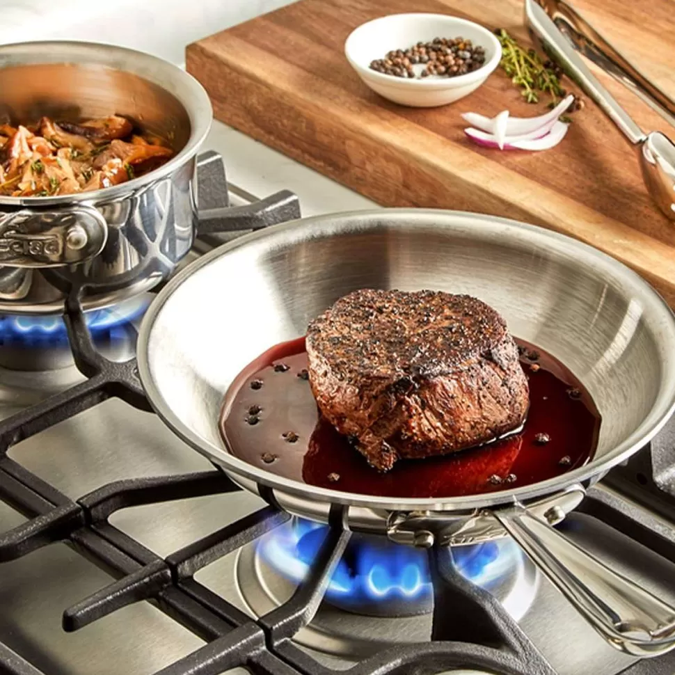 All-Clad Cookware Sets<D3 Stainless 3-Ply Bonded Cookware Set, 2 Piece Kitchen Helper Set