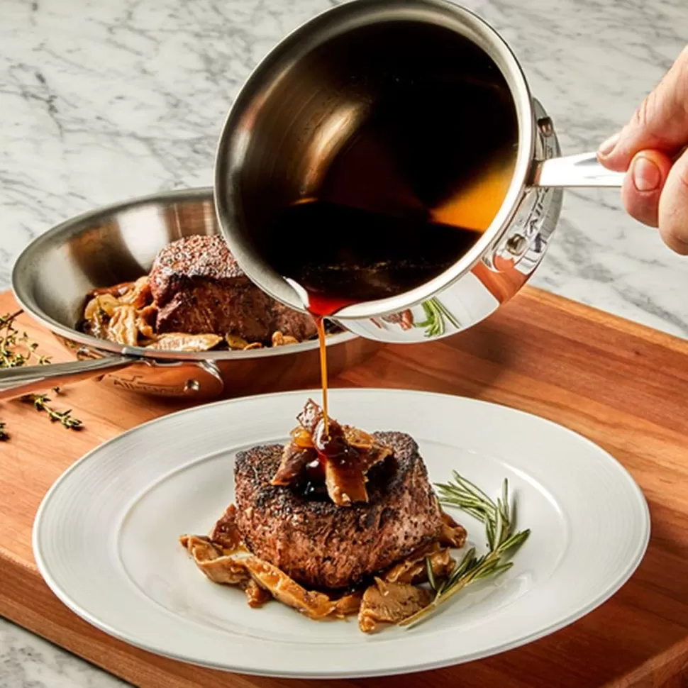 All-Clad Cookware Sets<D3 Stainless 3-Ply Bonded Cookware Set, 2 Piece Kitchen Helper Set