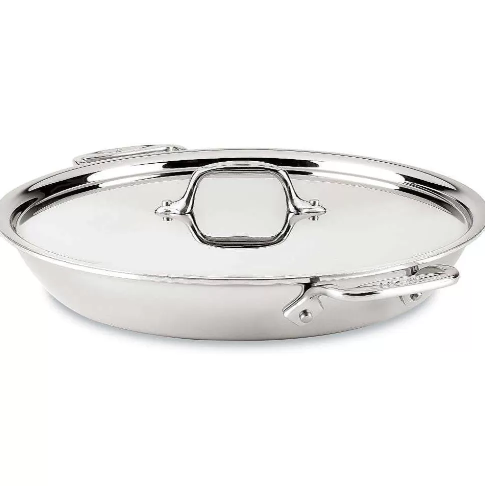All-Clad Saute Pans<D3 Stainless 3-Ply Bonded Cookware, Universal Pan With Lid, 3 Quart