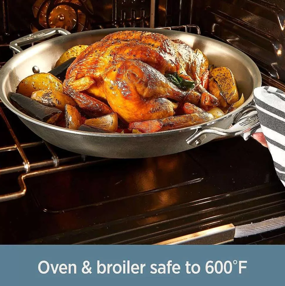 All-Clad Saute Pans<D3 Stainless 3-Ply Bonded Cookware, Universal Pan With Lid, 3 Quart