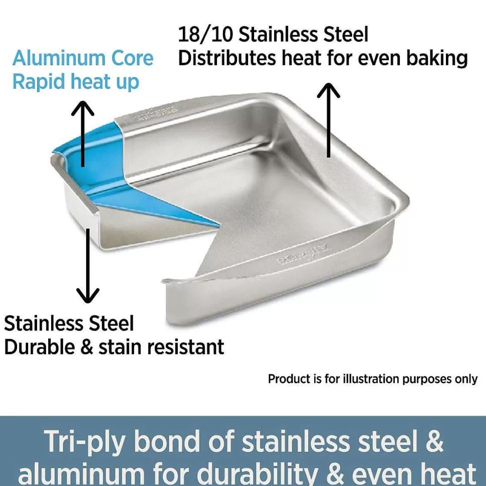 All-Clad Jelly Roll Pans<D3 Stainless 3-Ply Bonded Ovenware, Jelly Roll Pan, 12 X 15 Inch