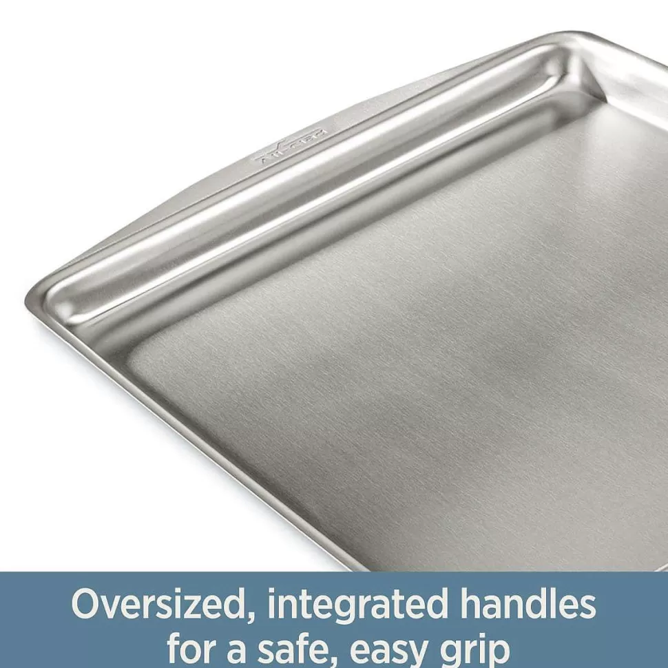 All-Clad Jelly Roll Pans<D3 Stainless 3-Ply Bonded Ovenware, Jelly Roll Pan, 12 X 15 Inch