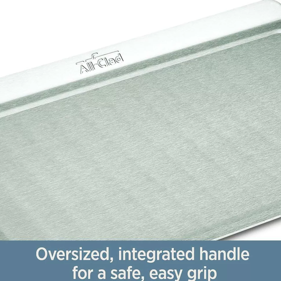 All-Clad Roasting Sheets<D3 Stainless 3-Ply Bonded Ovenware, Roasting Sheet, 10 X 14 Inch