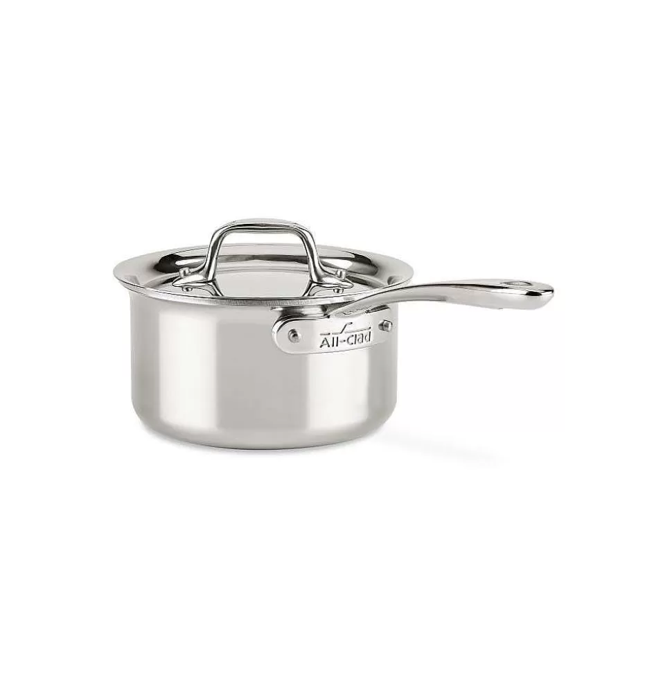 All-Clad Sauce Pans & Sauciers<D3 Stainless Everyday 3-Ply Bonded Cookware, Sauce Pan With Lid, 1.5 Quart