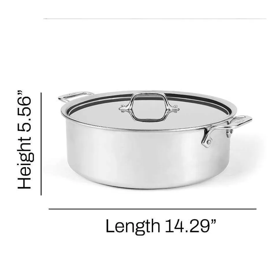 All-Clad Soups & Stockpots<D3 Stainless Everyday 3-Ply Bonded Cookware, Stockpot With Lid, 6 Quart