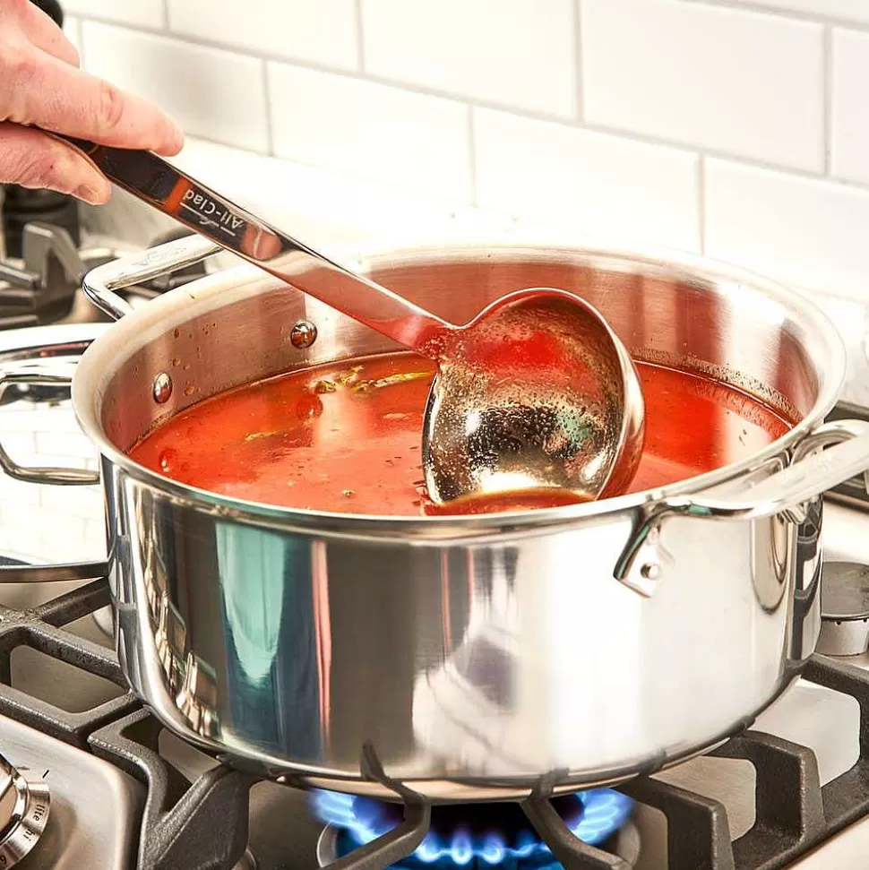 All-Clad Soups & Stockpots<D3 Stainless Everyday 3-Ply Bonded Cookware, Stockpot With Lid, 6 Quart