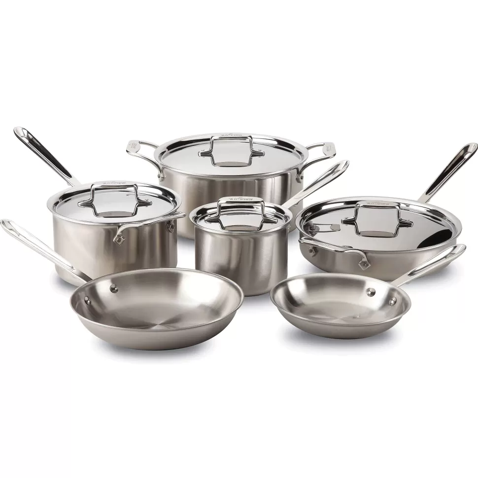 All-Clad Cookware Sets<D5 Stainless Brushed 5-Ply Bonded Cookware Set, 10 Piece Set