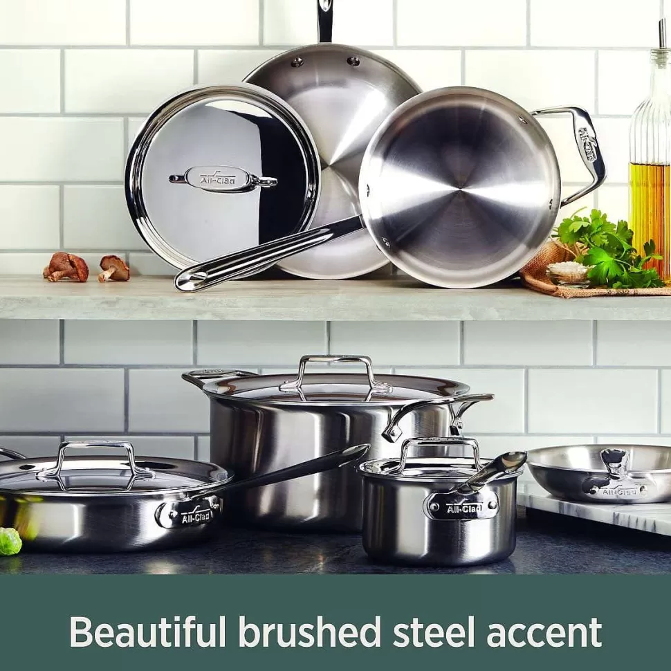 All-Clad Cookware Sets<D5 Stainless Brushed 5-Ply Bonded Cookware Set, 11 Piece Set