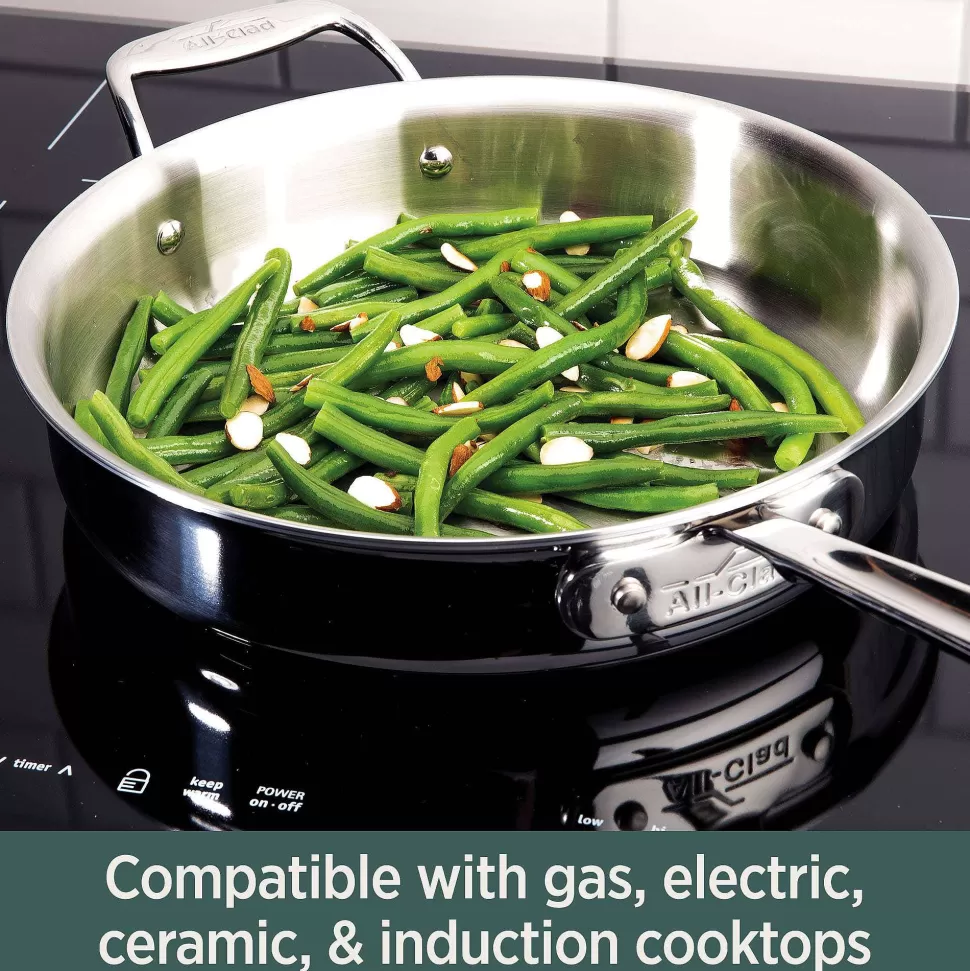All-Clad Cookware Sets<D5 Stainless Brushed 5-Ply Bonded Cookware Set, 14 Piece Set