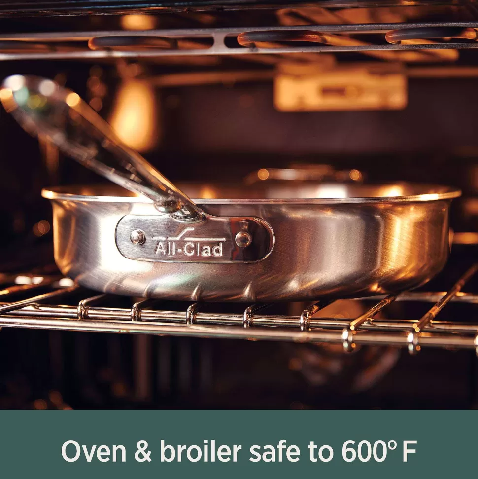 All-Clad Soups & Stockpots<D5 Stainless Brushed 5-Ply Bonded Cookware, Stockpot With Lid, 8 Quart
