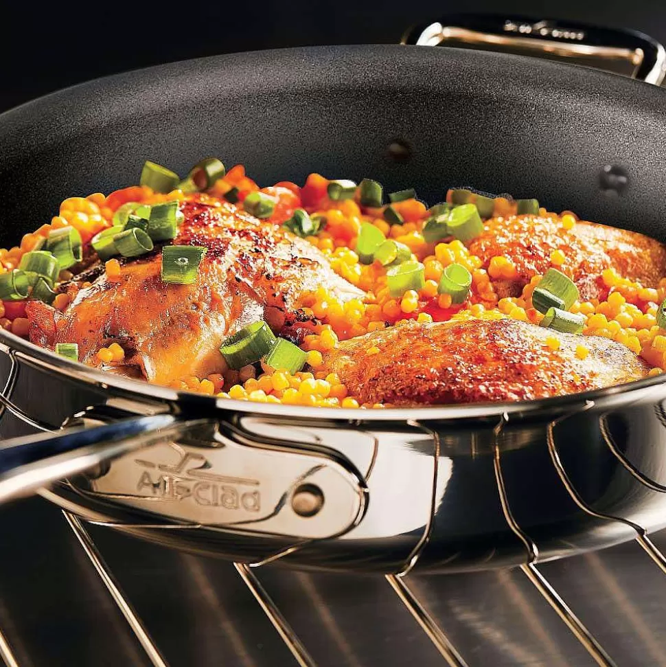 All-Clad Fry Pans & Skillets<D5 Stainless Polished 2 Piece Nonstick Fry Pan Set, 8 & 10 Inch