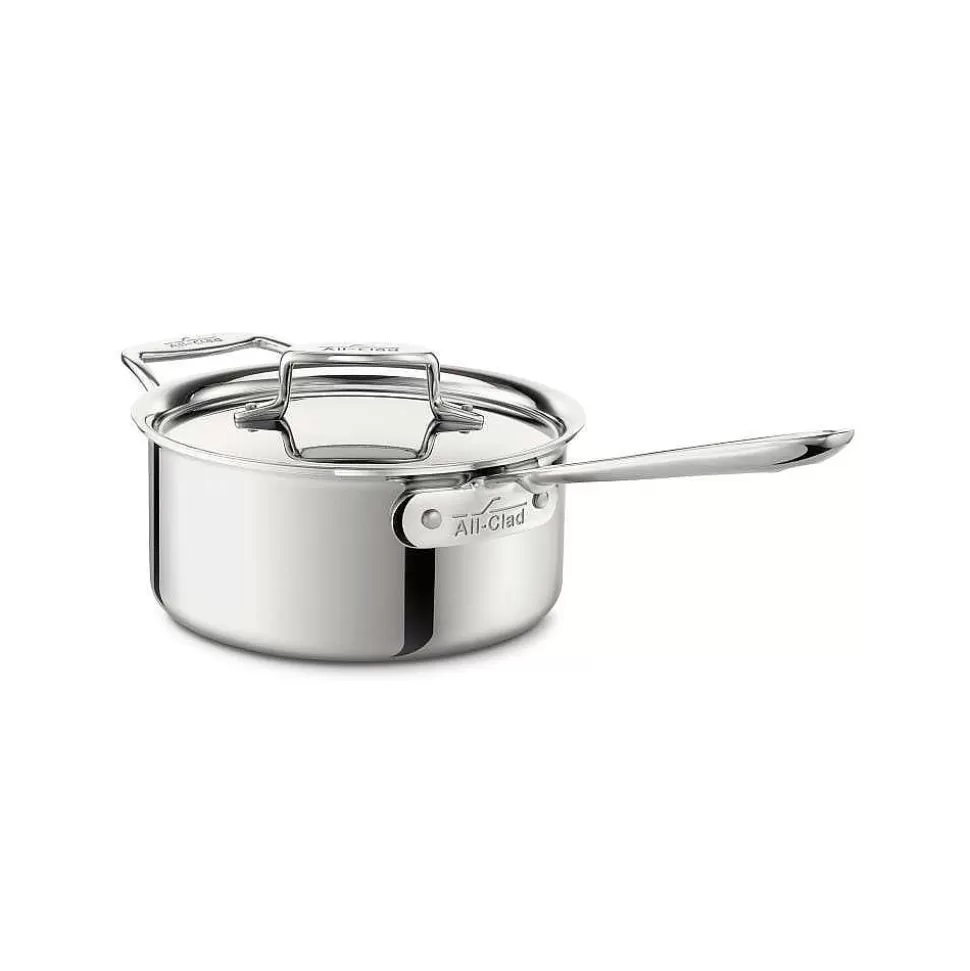 All-Clad Sauce Pans & Sauciers<D5 Stainless Polished 5-Ply Bonded Cookware, 3 Quart Sauce Pan With Lid