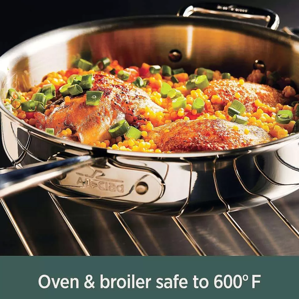 All-Clad Sauce Pans & Sauciers<D5 Stainless Polished 5-Ply Bonded Cookware, 3 Quart Sauce Pan With Lid