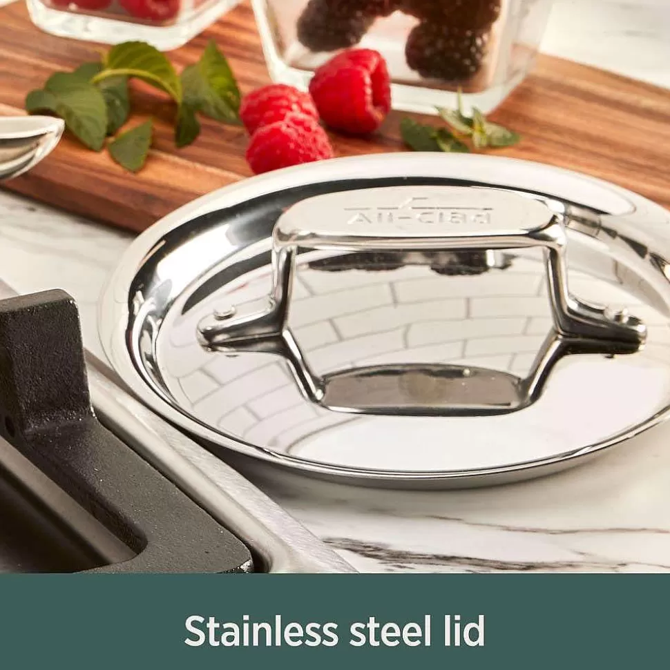 All-Clad Sauce Pans & Sauciers<D5 Stainless Polished 5-Ply Bonded Cookware, 3 Quart Sauce Pan With Lid