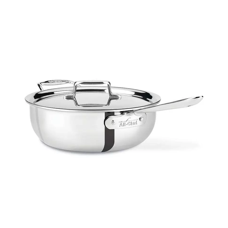 All-Clad Fry Pans & Skillets<D5 Stainless Polished 5-Ply Bonded Cookware, Essential 4 Quart Pot