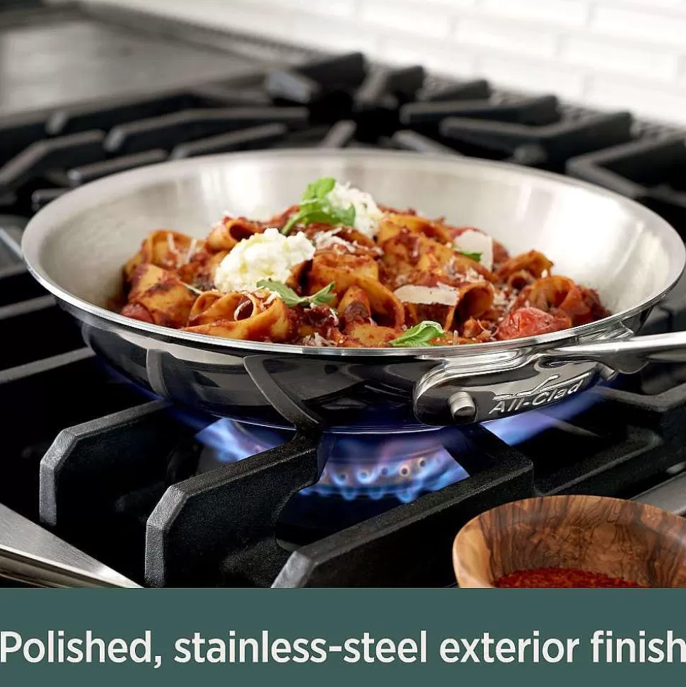 All-Clad Fry Pans & Skillets<D5 Stainless Polished 5-Ply Bonded Cookware, Fry Pan, 8 Inch