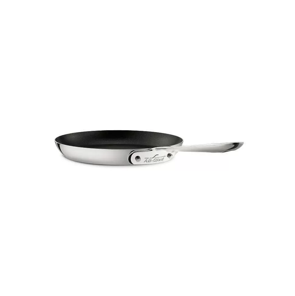 All-Clad Fry Pans & Skillets<D5 Stainless Polished 5-Ply Bonded Cookware, Nonstick Omelets Pan, 10.5 Inch