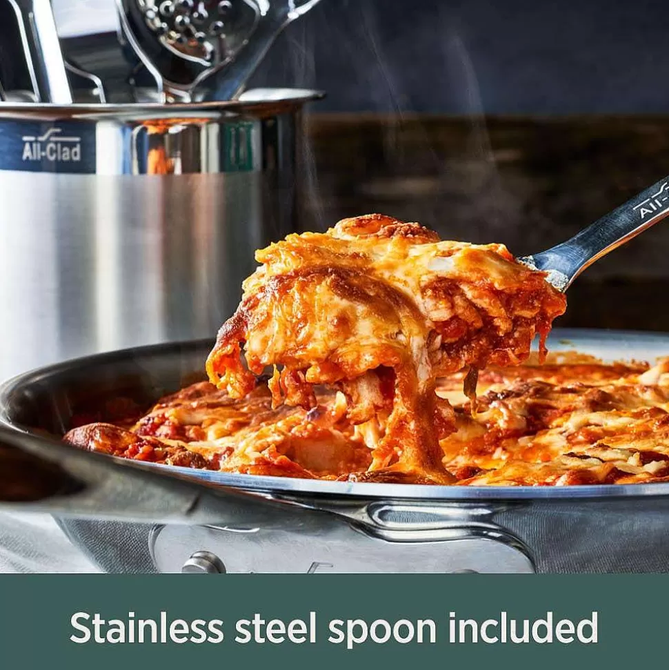 All-Clad Sauce Pans & Sauciers<D5 Stainless Polished 5-Ply Bonded Cookware, Sauce Pan With Lid, 2 Quart