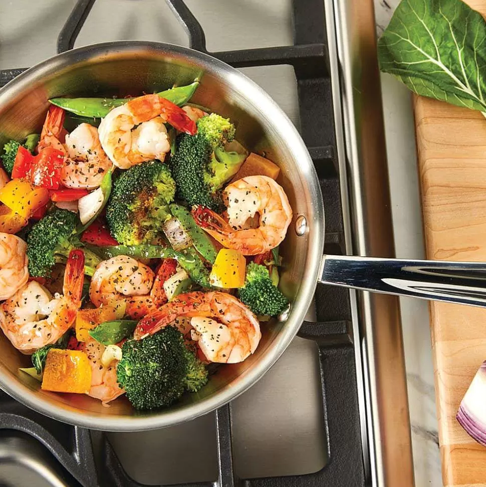 All-Clad Fry Pans & Skillets<D5 Stainless Polished 5-Ply Bonded Cookware Set, 8.5 & 10.5 Inch Deep Skillets