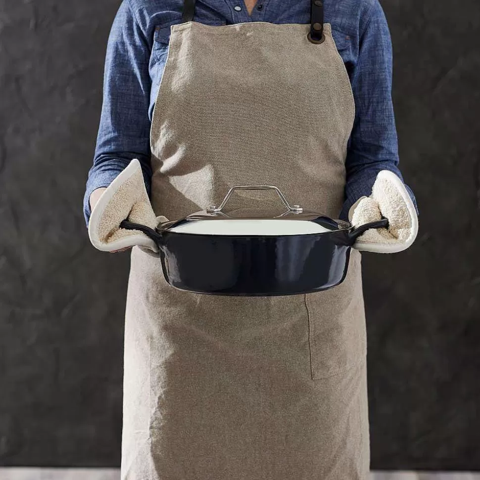 All-Clad Fry Pans & Skillets<Enameled Cast Iron, Braiser With Lid And Acacia Wood Trivet, 4 Quart