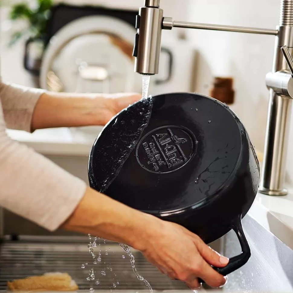 All-Clad Griddle & Grill Pans<Enameled Cast Iron, Griddle With Acacia Wood Trivet, 11 Inch