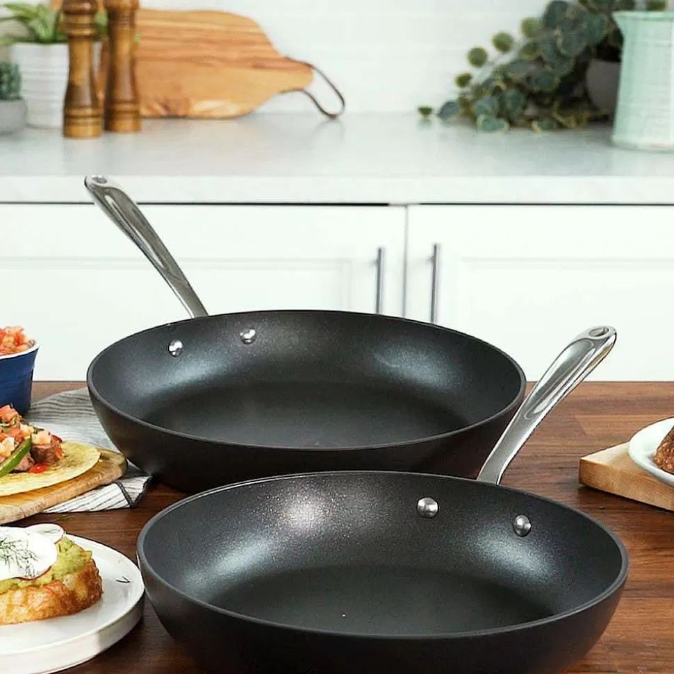 All-Clad Fry Pans & Skillets<Essentials Hard Anodized Nonstick Cookware, 2 Piece Fry Pan Set, 10.5 And 12 Inch