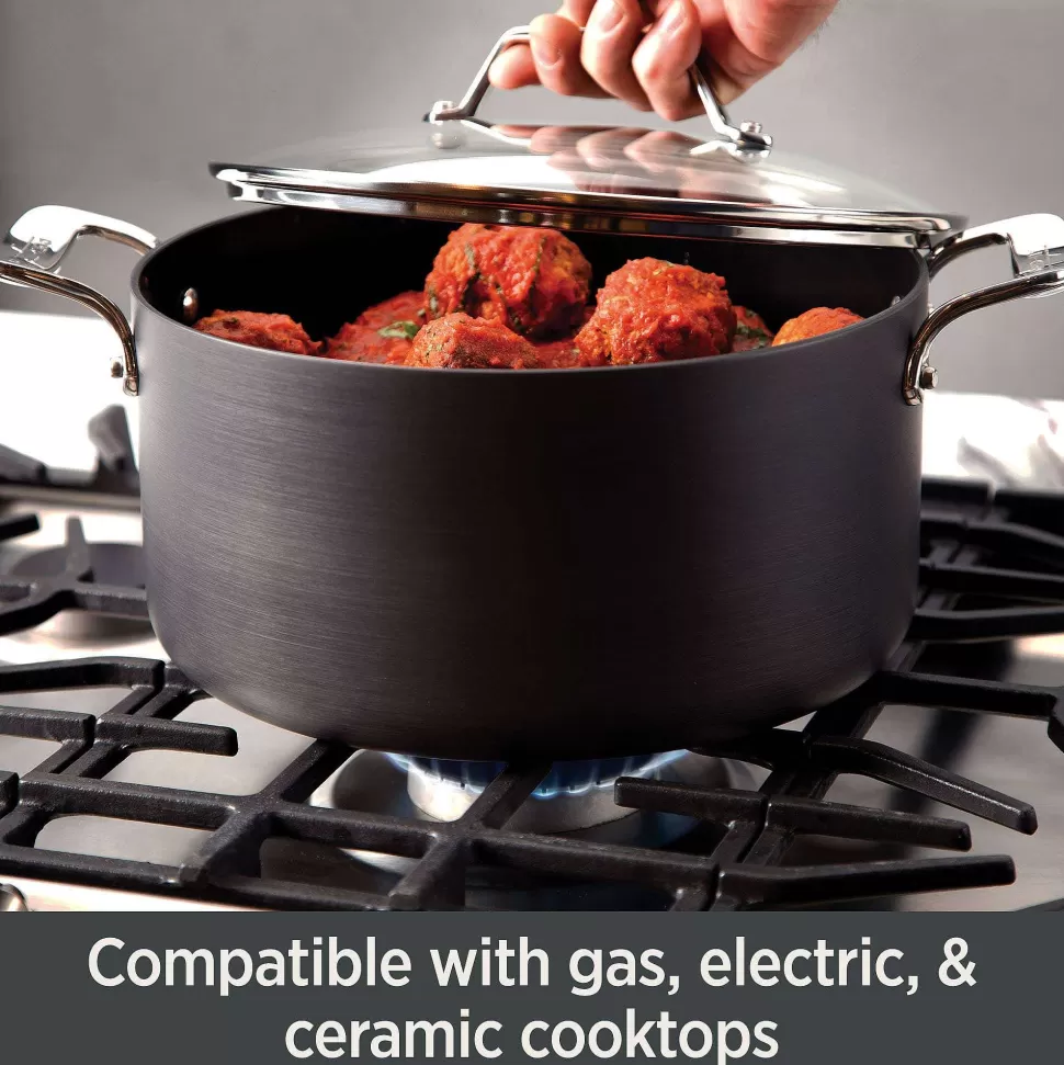 All-Clad Cookware Sets<Essentials Nonstick Cookware Set, 2 Piece Fry & Sauce Pan With Lid Set, 8.5 Inch & 2.5 Quart