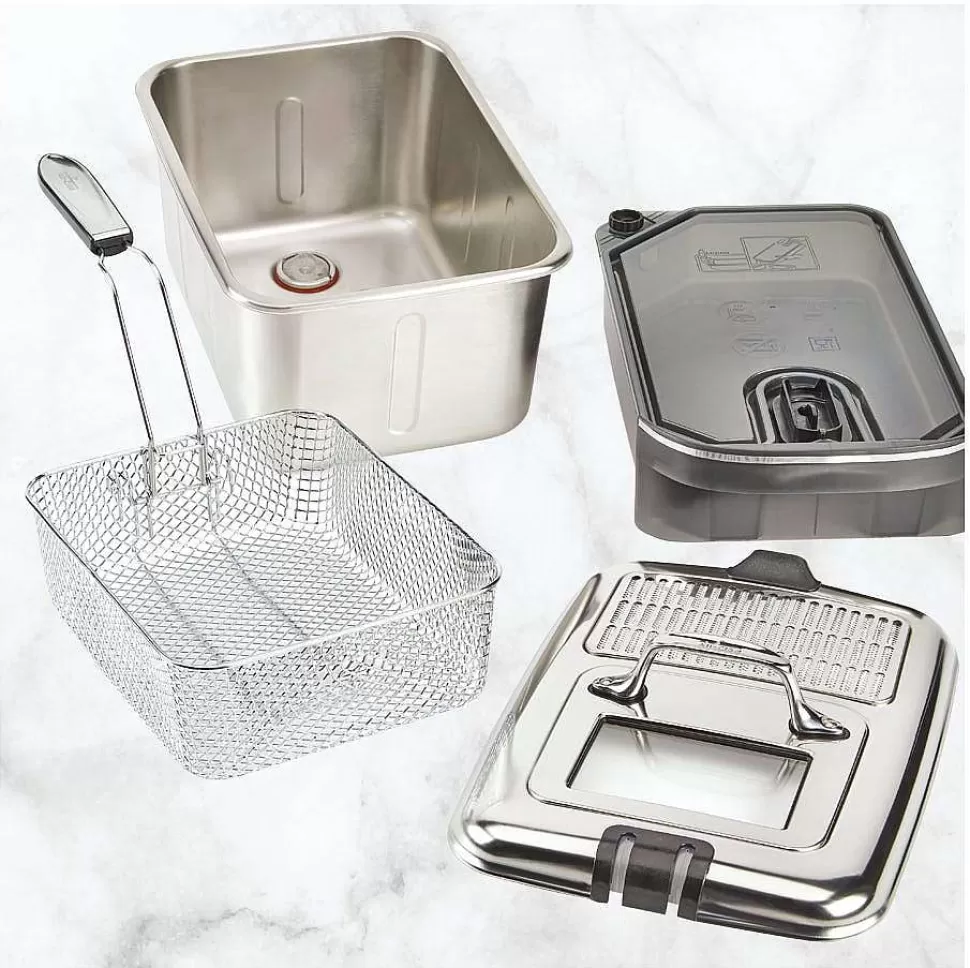 All-Clad Kitchen Electrics<Ez Clean Pro Deep Oil Fryer With Digital Timer And Oil Filtration System, 3.5 Liter