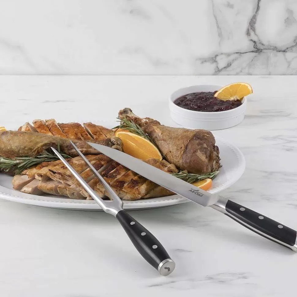 All-Clad Knives<Forged Knives Carving Set, 8 Inch Knife & 6 Inch Fork