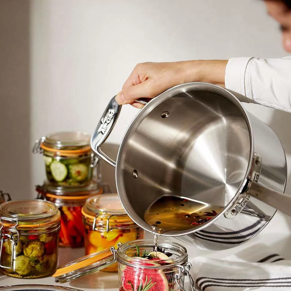 All-Clad Sauce Pans & Sauciers<G5® Graphite Core Stainless Steel 5-Ply Bonded Cookware, Sauce Pan With Lid, 4 Quart