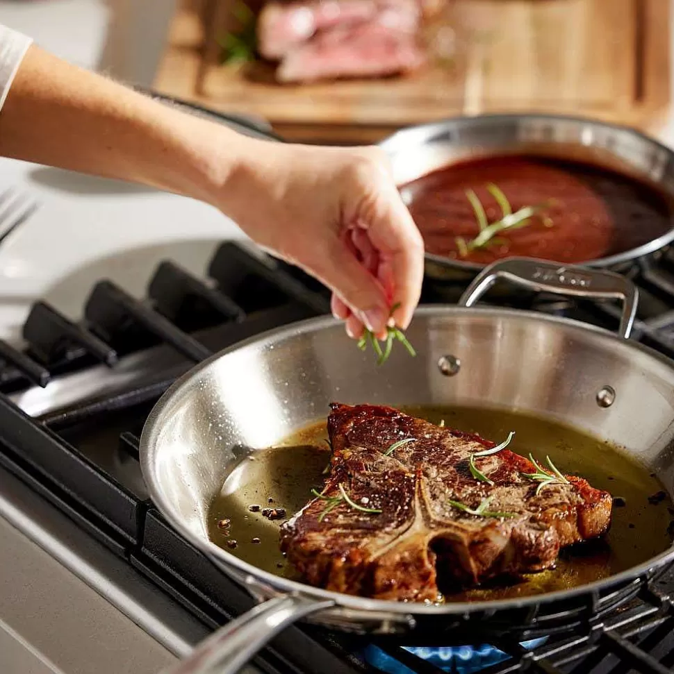 All-Clad Fry Pans & Skillets<G5® Graphite Core Stainless Steel 5-Ply Bonded Cookware, Skillet With Lid, 12.5 Inch
